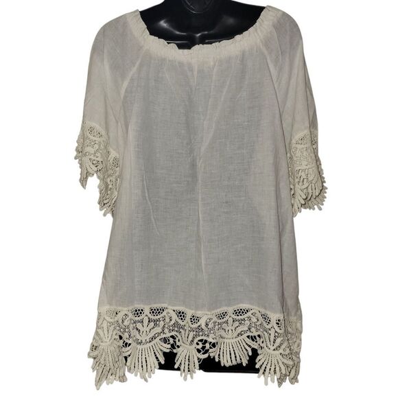 Indigo Soul Cream/ivory  Embroidered Blouse - Picture 4 of 4
